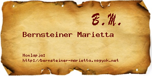Bernsteiner Marietta névjegykártya